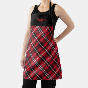 Elegant Colorful Plaid Christmas Personalized Apron