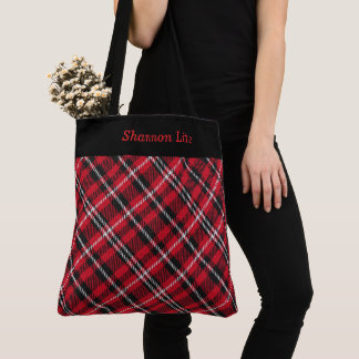 Elegant Colorful Plaid Christmas Personalized Tote Bag