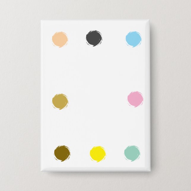 Elegant Colorful Polka Dot Pattern   Button (Front)