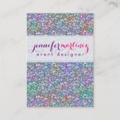 Elegant Colorful Purple Tint Glitter & Sparkles 2 Business Card (Front)