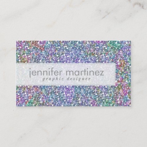 Elegant Colorful Purple Tint Glitter &amp; Sparkles Business Card Templates