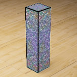 Elegant Colorful Purple Tint Glitter & Sparkles Wine Box<br><div class="desc">Elegant pastel purple tint glitter and sparkles texture pattern. Available on other products.</div>