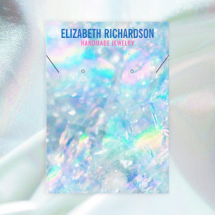 Elegant Colorful Rainbow Crystal Jewelry Display Business Card