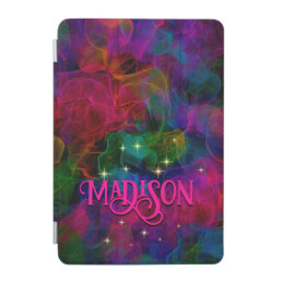 Elegant colorful sparkles smoke monogram iPad air  iPad Mini Cover