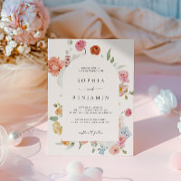 Elegant Colorful Spring Flowers Wedding Arch