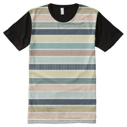 Elegant colorful stripes pattern Men&#39;s T-shirt