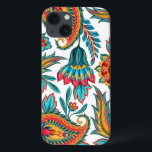 Elegant Colorful Vintage Floral Paisley Pattern iPhone 13 Case<br><div class="desc">Colorful elegant trendy watercolors ethnic floral paisley. It is a seamless pattern and print can be made bigger or smaller. Cool bold girly design.  Custom white background</div>