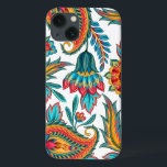 Elegant Colorful Vintage Floral Paisley Pattern iPhone 13 Case<br><div class="desc">Colorful elegant trendy watercolors ethnic floral paisley. It is a seamless pattern and print can be made bigger or smaller. Cool bold girly design.  Custom white background</div>