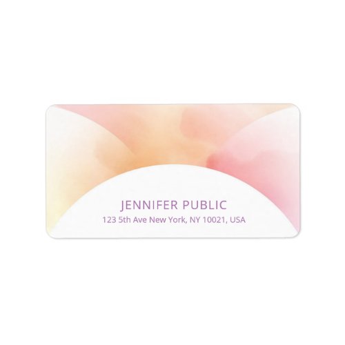 Elegant Colorful Watercolor Template Address Label
