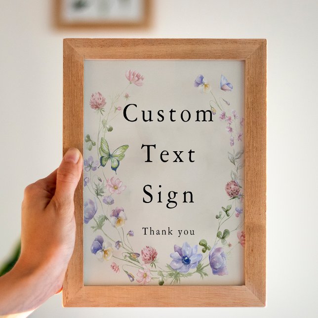 Elegant Colorful Wedding Custom Text Sign Poster (Creator Uploaded)