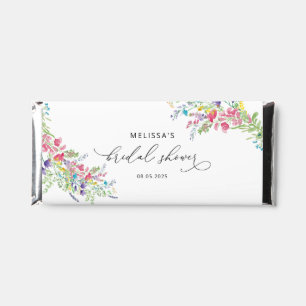 Elegant Colorful Wildflower Bridal Shower Hershey Bar Favors