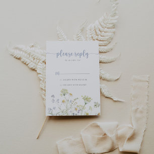 Elegant Colorful Wildflower RSVP Card