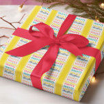 Elegant Colorful Yellow Gold Stars Merry Christmas Wrapping Paper<br><div class="desc">Are you looking for a festive,  colorful Merry Christmas wrapping paper? Look at our Elegant Colorful Yellow Gold Stars Merry Christmas Wrapping Paper! Simple and elegant Christmas wrapping paper. This Christmas wrapping paper features colorful Merry Christmas in red,  yellow,  orange,  blue,  and gold digital effect stars.</div>