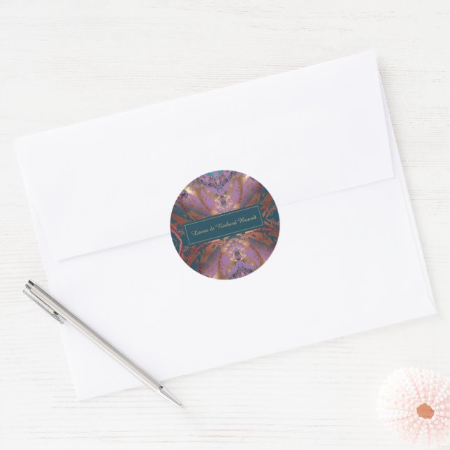 Elegant Colors Classic Round Sticker (Envelope)