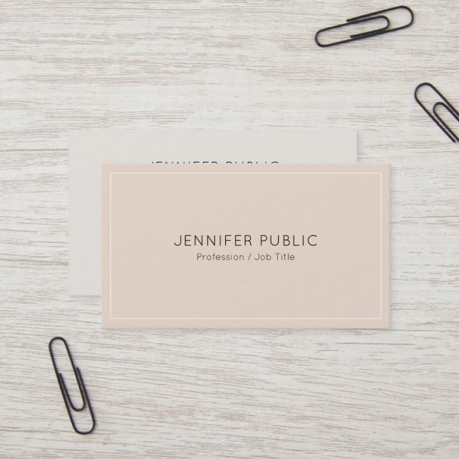 Elegant Colors Creative Design Professional Trendy Business Card (Front/Back In Situ)