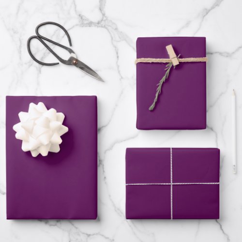 Elegant Colors _ Deep Plum Wrapping Paper Sheets