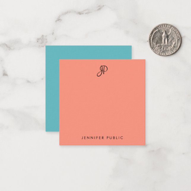 Elegant Colors Handwriting Monogram Template (Front/Back In Situ)