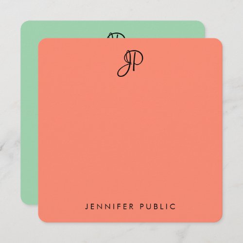 Elegant Colors Handwritten Monogram Template