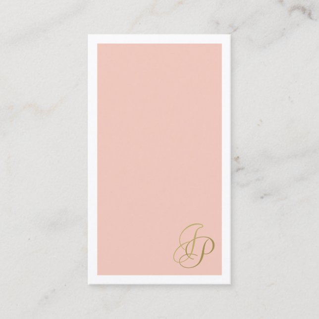 Elegant Colors Handwritten Monogram Template Business Card (Front)
