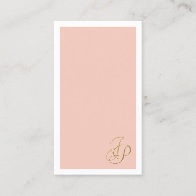 Elegant Colors Handwritten Monogrammed Template Business Card (Front)