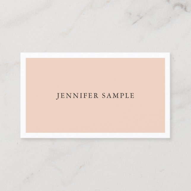 Elegant Colors Modern Creative Design Trendy Plain Business Card (Front)