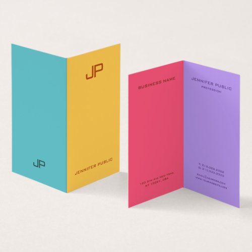 Elegant Colors Modern Monogram Template Business Card