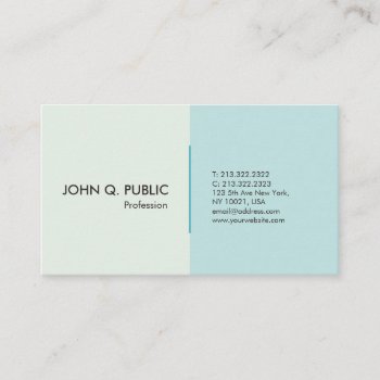 Elegant Colors Modern Professional Blue Business Card by art_grande at Zazzle