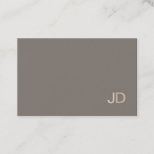 Elegant Colors Modern Professional Monogram Plain Business Card