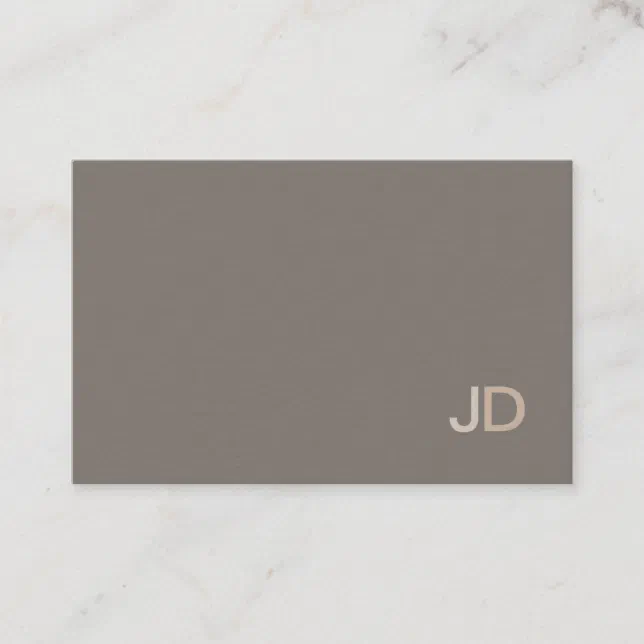 Elegant Colors Modern Professional Monogram Plain Business Card | Zazzle