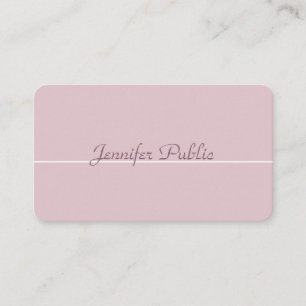 Elegant Colors Modern Professional Trendy Plain Business Card