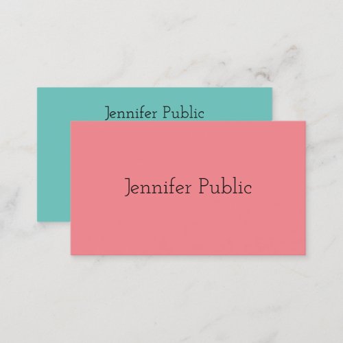 Elegant Colors Modern Simple Template Customizable Business Card