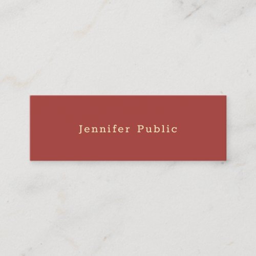 Elegant Colors Modern Template Professional Chic Mini Business Card