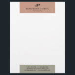 Elegant Colors Monogram Modern Simple Template Letterhead<br><div class="desc">Elegant Colors Monogram Modern Simple Template Letterhead.</div>