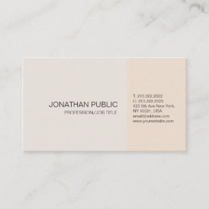 Elegant Colors Professional Artistic Plain Modern Business Card