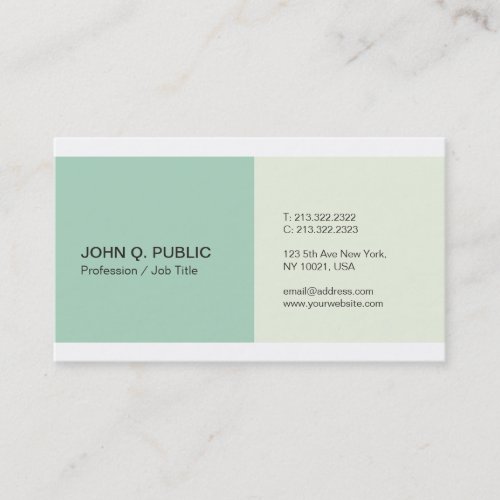 Elegant Colors Professional Creative Modern Business Card