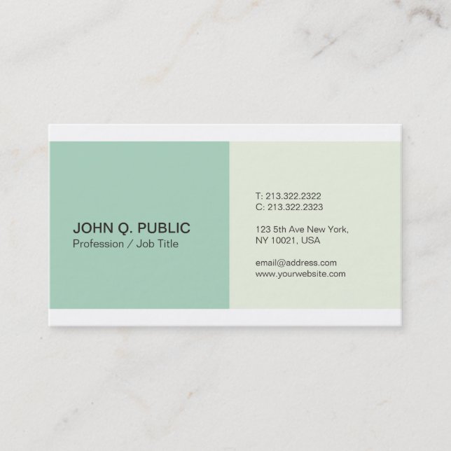 Elegant Colors Professional Creative Modern Business Card (Front)