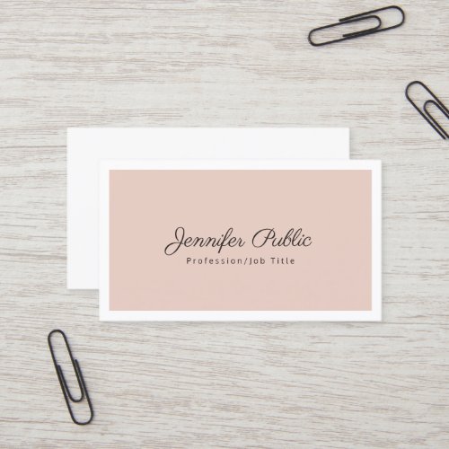 Elegant Colors Simple Stylish Modern Plain Business Card