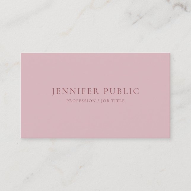 Elegant Colors Simple Template Professional Chic Business Card (Front)