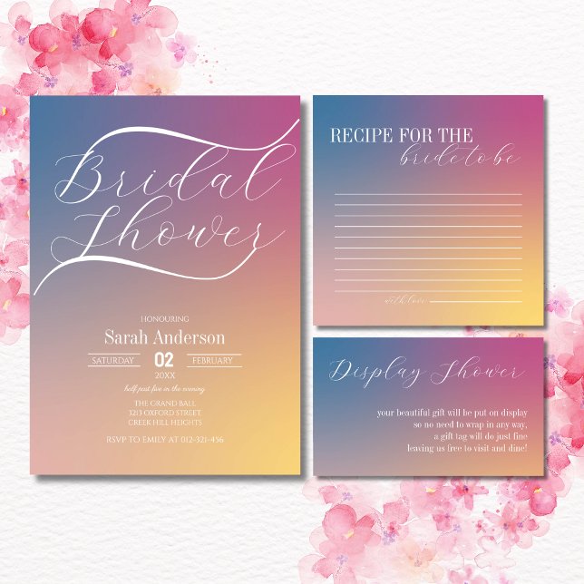 Elegant Colourful Bridal Shower  Invitation (Creator Uploaded)