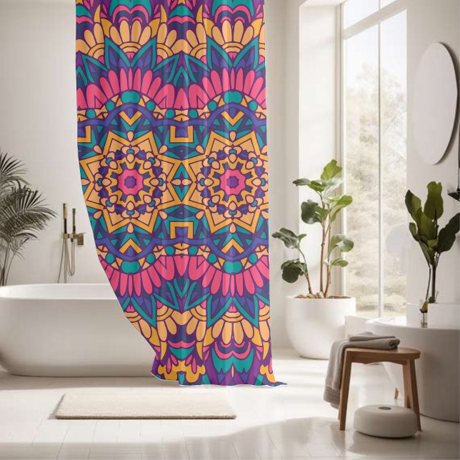 Elegant colourful seamless pattern  shower curtain (Creator Uploaded)
