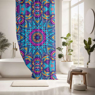 Elegant colourful seamless pattern  shower curtain