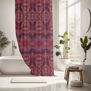 Elegant colourful seamless pattern shower curtain