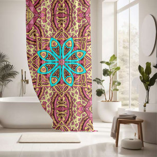 Elegant colourful seamless pattern shower curtain
