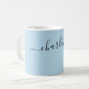 Elegant Columbia Blue Color Name Personalized Coffee Mug