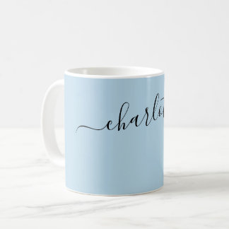 Elegant Columbia Blue Color Name Personalized Coffee Mug