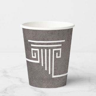 Elegant Column Brown Paper Cups