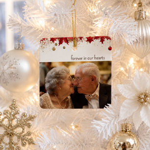 Elegant Commemorative Memorial Christmas Ceramic Ornament