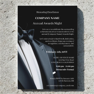 Elegant Company business award gala night  Invitation