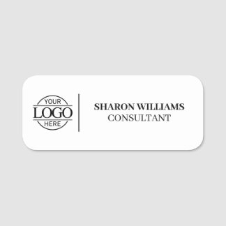 Elegant Company Business Logo Employee Magnetic Name Tag