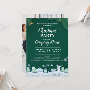 Elegant Company Cocktail Christmas Party Invitat Invitation